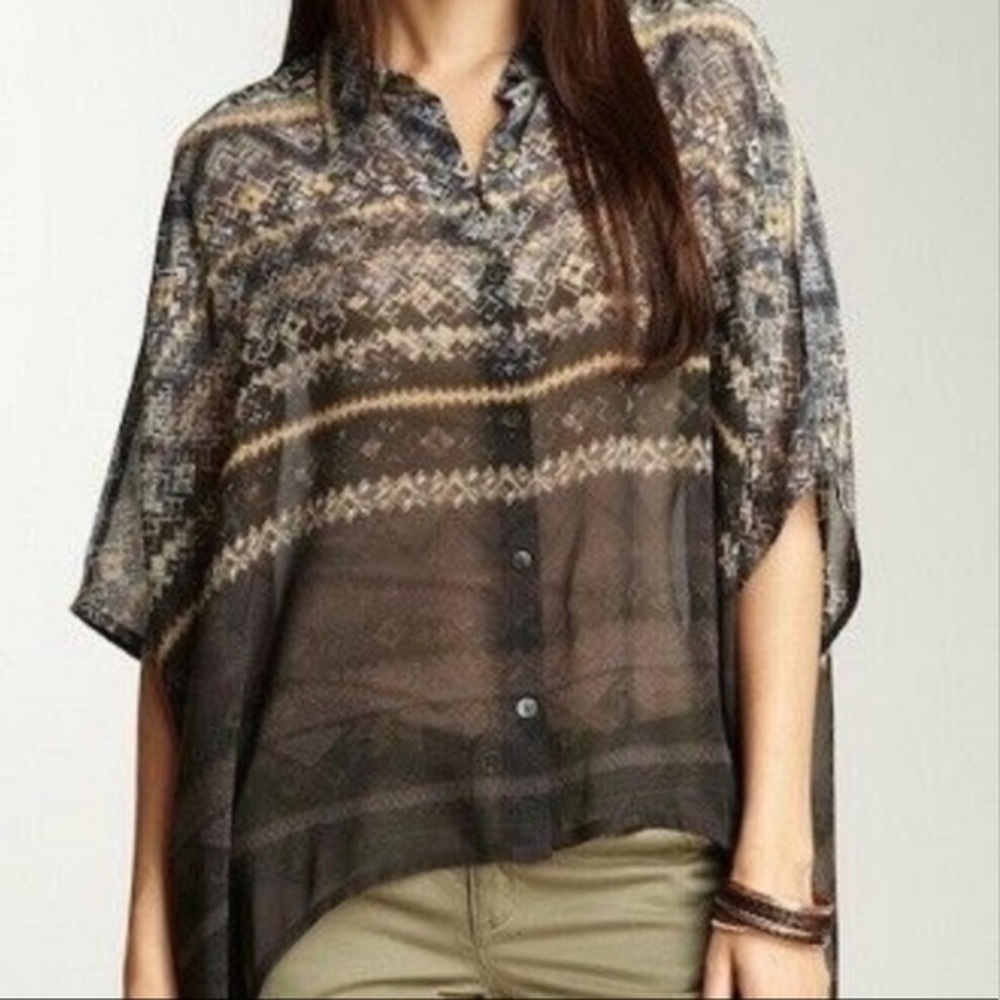 Da-Nang Silk Sheer Oversized Blouse